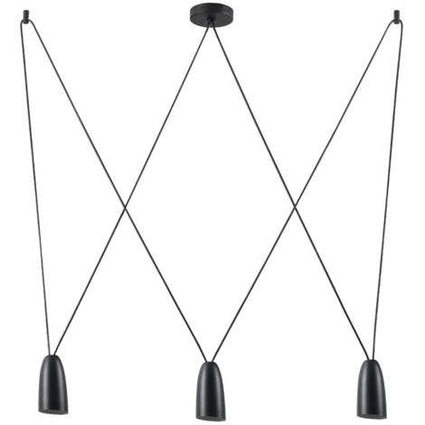 Lampada a sospensione nera Sistema 3xG9 40W Maxlight