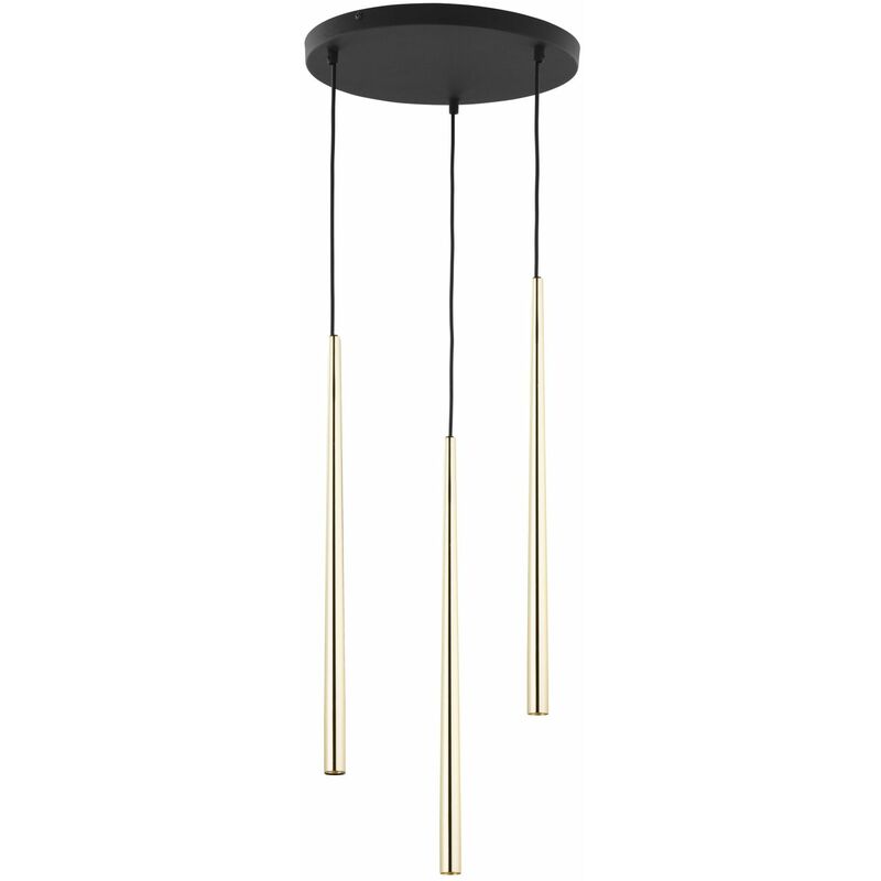 Lampada a sospensione Nero Metallo 3 luci Tavolo