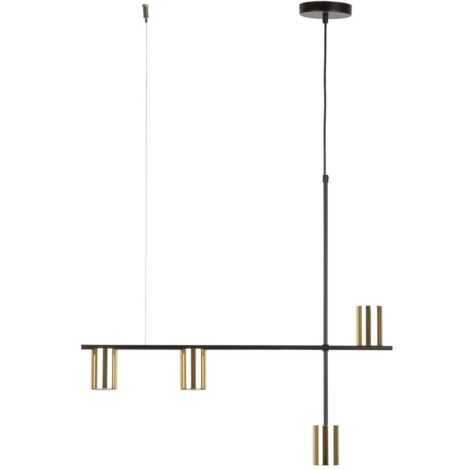 Lampada a sospensione nero-oro Vendo 4 GU10 Sigma Lighting