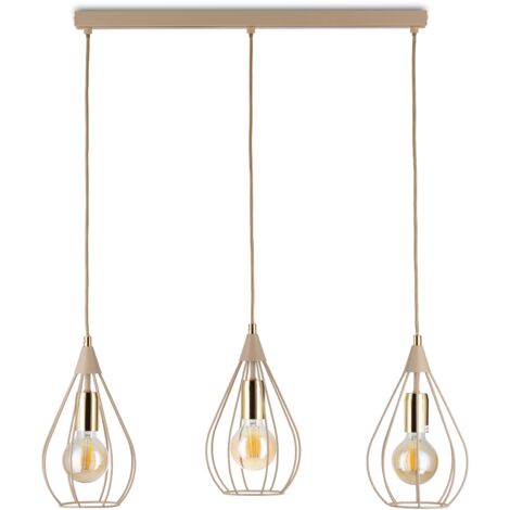 Lampada a sospensione Noa Beige 3xE27 75 cm