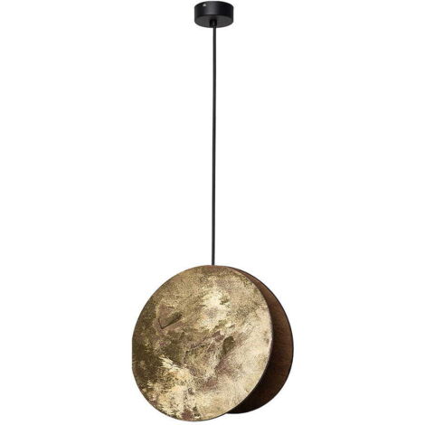 Lampada a sospensione Nowodvorski Wheel oro/nero Ø30 E27