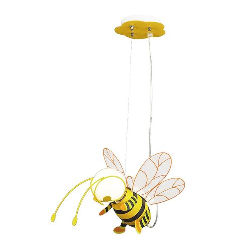 Lampada a sospensione Nursery Bee plastica colorata B in plastica: H 20 centimetri: 80cm