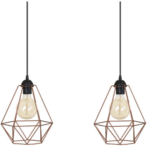 Lampada a sospensione originale LOFT retrò in rame Edison