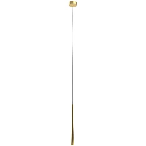 Lampada a sospensione oro minimal tubo 40cm LED 7W Maxlight