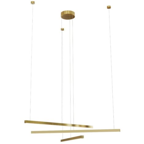 Lampada a sospensione oro spazzolato 3 luci LED36W Maxlight