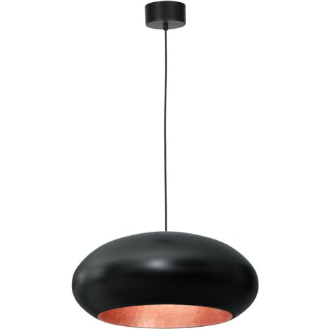 Lampada a sospensione ovale Ø50 nero/rame Compo E27