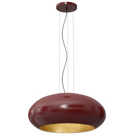 Lampada a sospensione ovale bordeaux oro Ø70 Compo E27