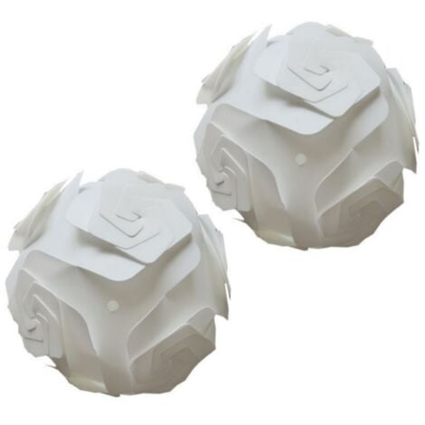 Lampada a Sospensione Paralume DIY Moderno Lampadario da Soffitto Paralume Bianco Creativo 2 Pezzi