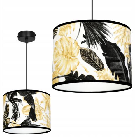 LAMPADA A SOSPENSIONE, PARALUME, FIORI DORATI, LED