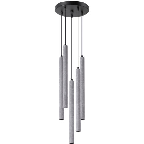 Lampada a sospensione Pastelo grigio 25x110x25cm Sollux