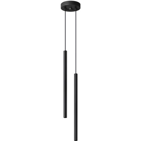Lampada a sospensione Pastelo nero 15x118x15cm Sollux