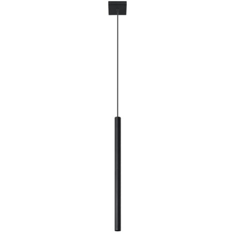 Lampada a sospensione Pastelo nero 8x100x8cm Sollux