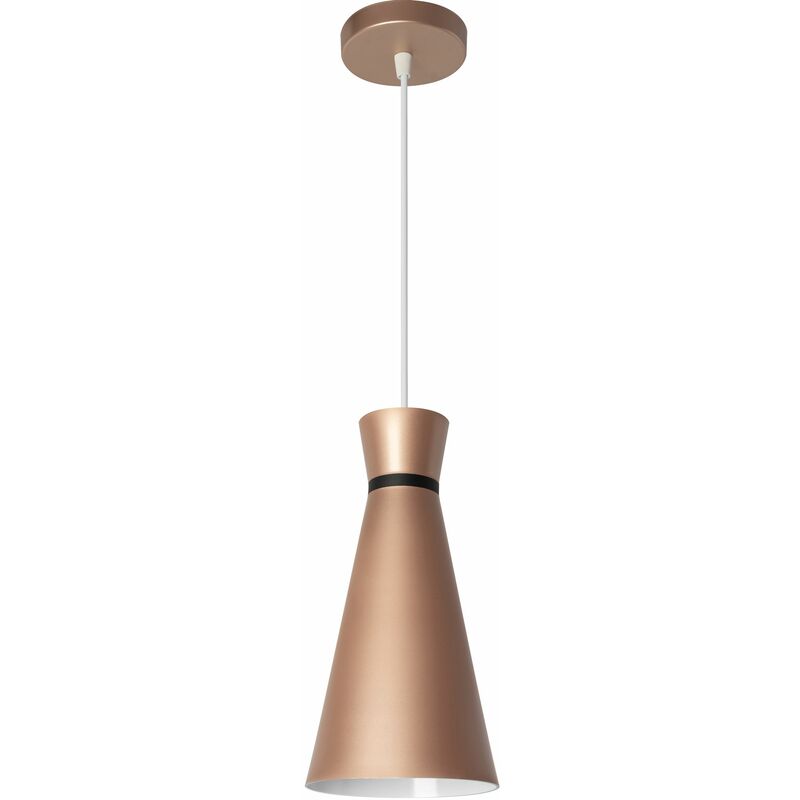 Image of Toolight - lampada a sospensione pensile singola kona b rose gold mat E27 - oro rosa