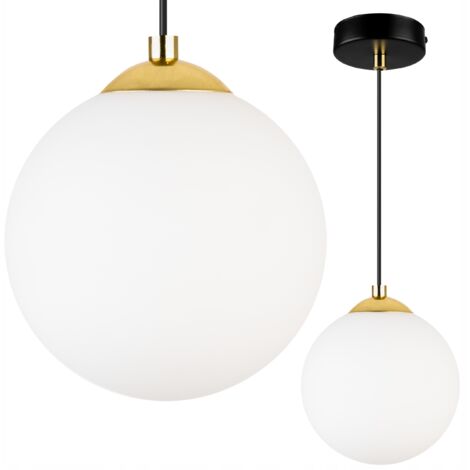LAMPADA A SOSPENSIONE, PLAFON, SFERA, ORO, CROMO, LED