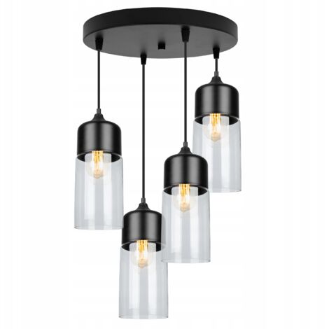 LAMPADA A SOSPENSIONE, PLAFONE IN VETRO, LAMPADA A LED