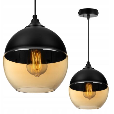 LAMPADA A SOSPENSIONE, PLAFONE IN VETRO, LAMPADA A LED