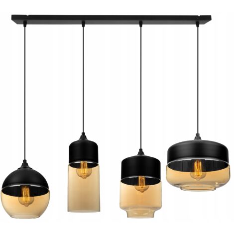 LAMPADA A SOSPENSIONE, PLAFONE IN VETRO, LAMPADA A LED