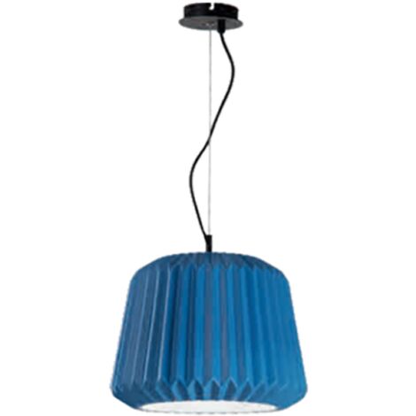 Lampada a sospensione PLUMCAKE in ceramica D35 cm BLU
