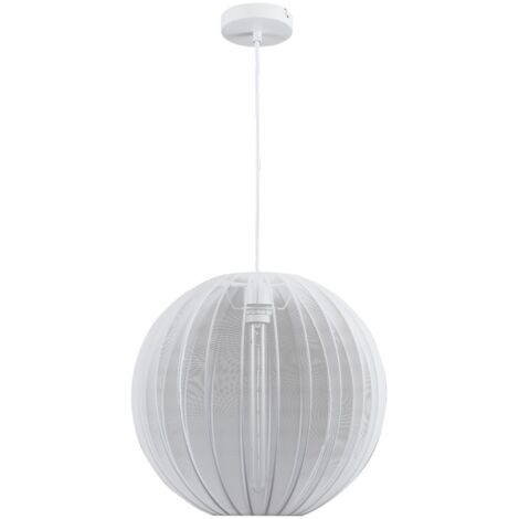 Lampada a sospensione Polux Sensai bianca Ø40 E27 20W