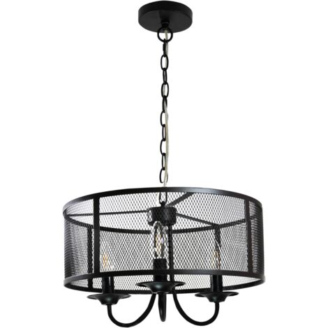 Lampada a sospensione Polux SOHO nera Ø40 in metallo 3xE14