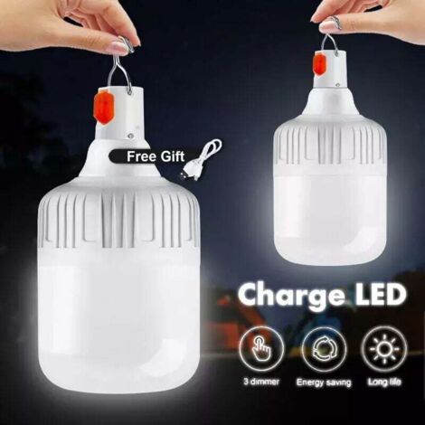 Lampada a sospensione portatile a LED da 80 W, ricaricabile tramite USB, per pesca, campeggio, patio, giardino, veranda (1 pezzo)