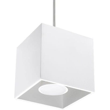 Lampada a sospensione Quad bianco 10x110x10cm Sollux