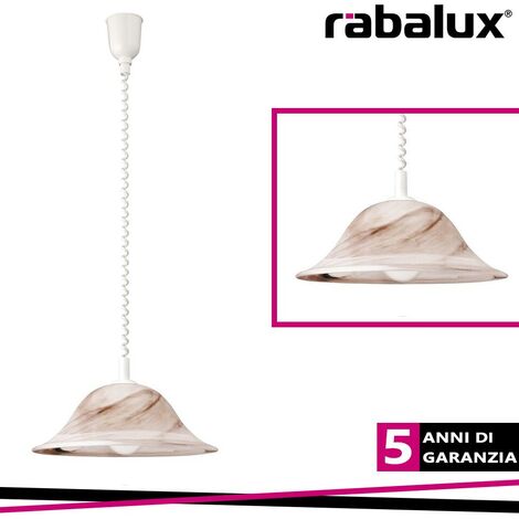 Lampada a sospensione Rabalux Alabastro Ø42 vetro tabacco E27