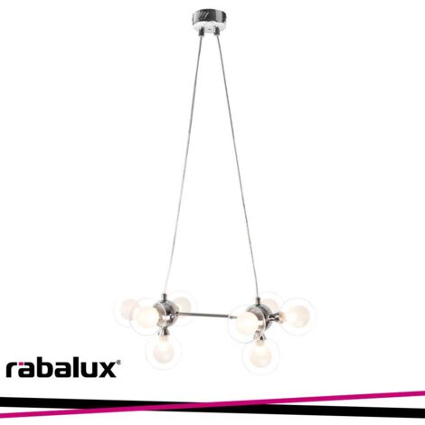 Lampada a sospensione Rabalux Briella cromata 8xG9