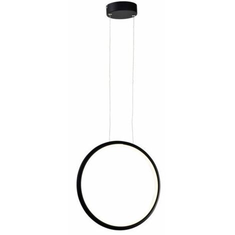 Lampada a sospensione Ragi anello nero Ø33 LED 18W