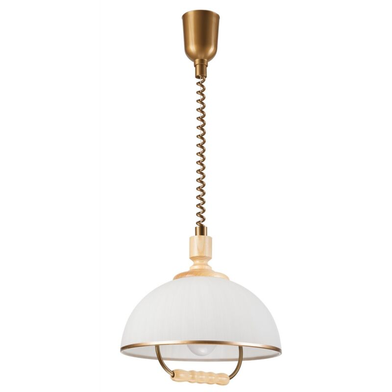 Lampada a Sospensione Ramona, Vetro, Legno