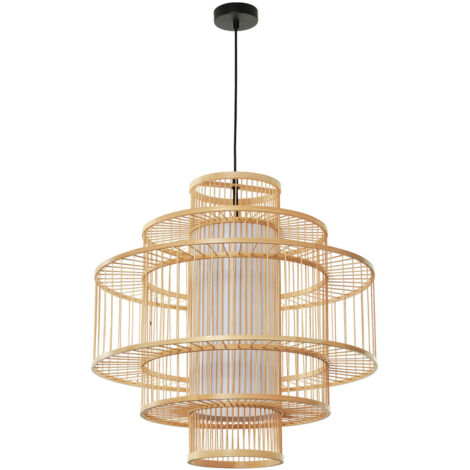 Lampada a sospensione rattan grande E27 15W Stela