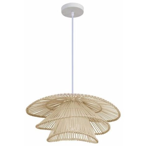 Lampada a sospensione rattan Hima Ø45,5 Reality E27