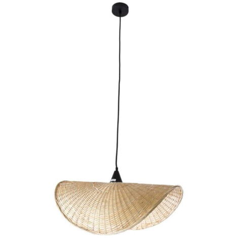 Lampada a sospensione rattan nero Koshi Maxlight E27 P0498