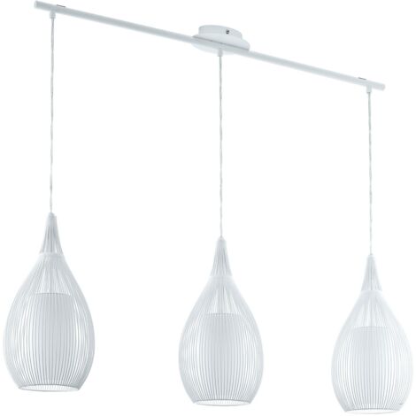 Lampada a sospensione RAZONI bianco, E27 max. 3X40W