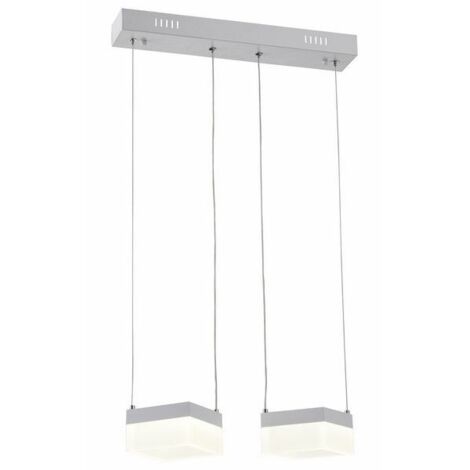 Lampada a sospensione Reality Gina LED 12W 2 luci cromo