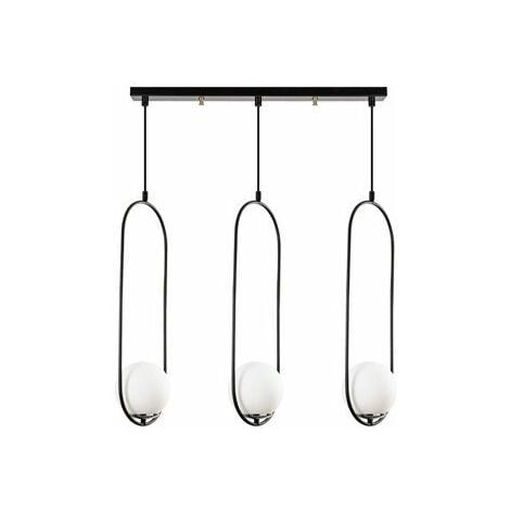 Lampada a sospensione rettangolare modello 7 a 3 luci