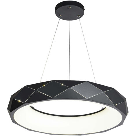 Lampada a sospensione Reus LED 36W Ø60 nera LightPrestige