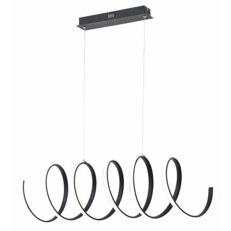 Lampada a sospensione Ribbon LED 40W 4000K nera Reality