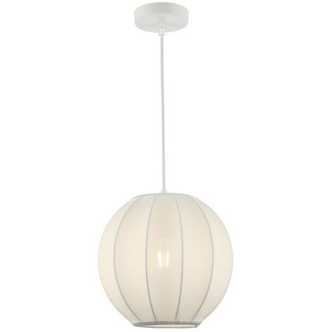 Lampada a sospensione scandi bianca sfera Ø25 E27 15W