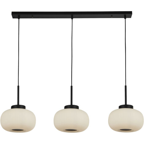 Lampada a sospensione Searchlight Lumina con 3 barre luminose e vetro smerigliato