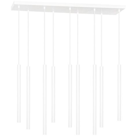 Lampada a Sospensione Selter, Acciaio verniciato a polvere, Bianco, 92x120x22 cm