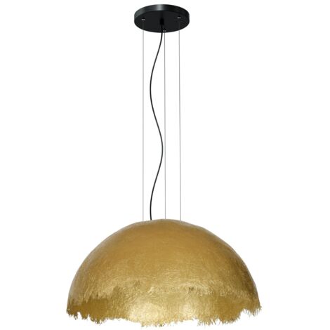 Lampada a sospensione semisferica oro E27 Compo Luminex