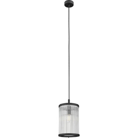 Lampada a sospensione SERGIO Art Déco nera E14 Zuma Line