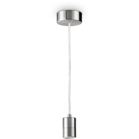 Lampada a Sospensione Set Metallo Cromo 1 Luce E27