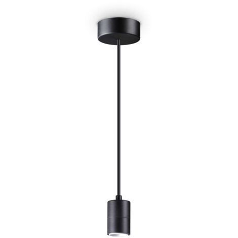 Lampada a Sospensione Set Metallo Nero 1 Luce E27