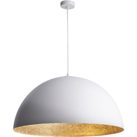 Lampada a sospensione Sfera bianco-oro Ø70 E27 Sigma