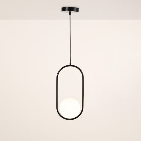 Lampada a sospensione sfera di vetro "JOHN" - E27 - Ø 15cm