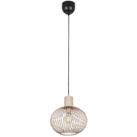 Lampada a sospensione sfera filo Ø33 sabbia E27 Trio Gila