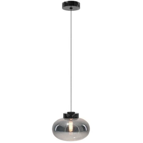 Lampada a sospensione sfera fumé nera Moonstone E27 Maxlight