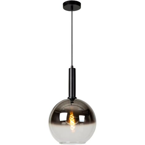 Lampada a sospensione sfera vetro fumé 30cm E27 Lucide